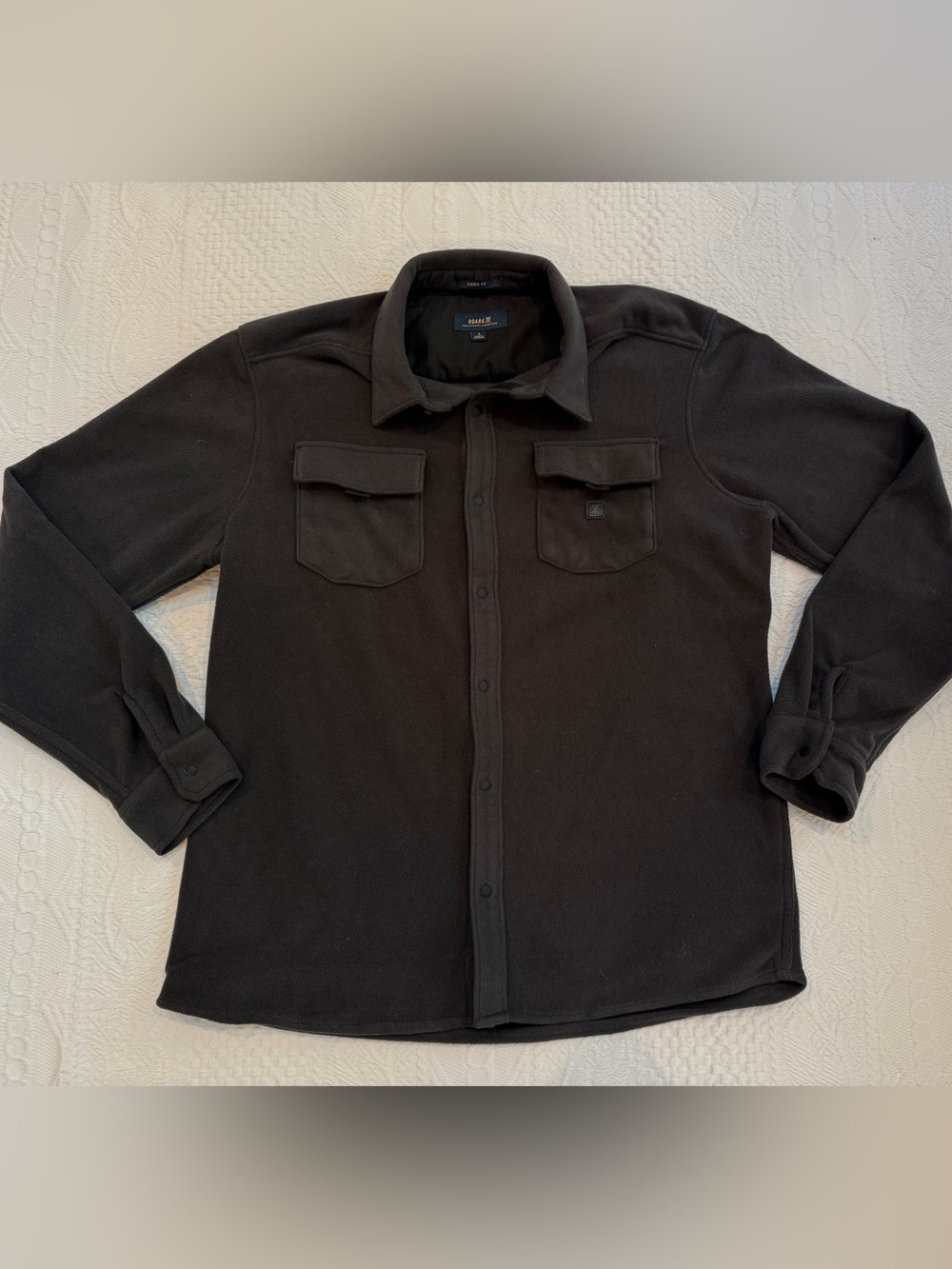 Roark Fleeve Button Down Shirt Vented Shacket Gray Men’s Size Large L